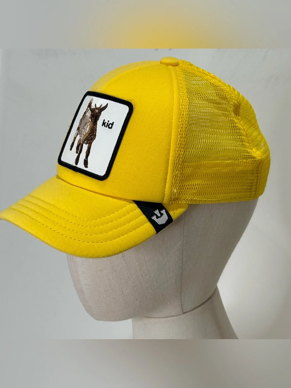 Goorin Bros The Farm Kid Goat Trucker Hat Kids O/S Yellow Summer Streetwear